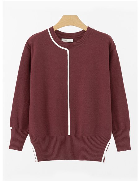 Jersey pespuntes aberturas