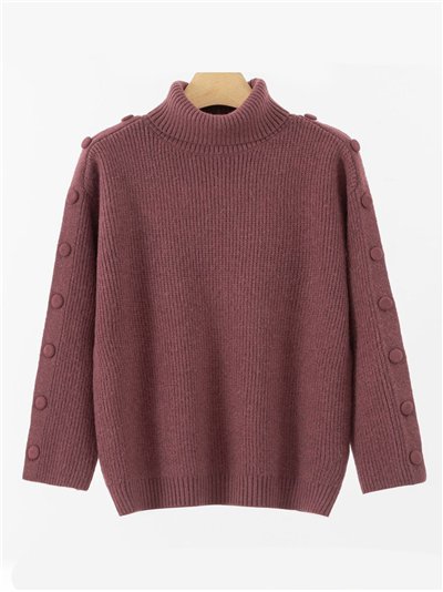 Jersey detalle botones cuello vuelto