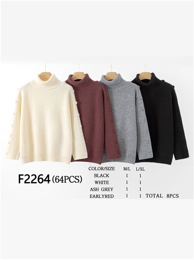 Jersey detalle botones cuello vuelto 2