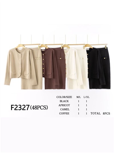 Conjunto Chaqueta punto desflecada + Falda 2