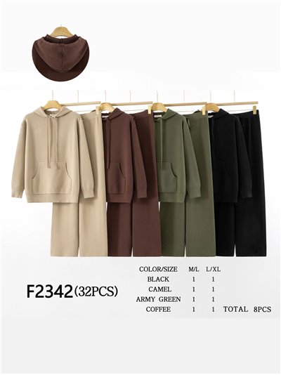 Conjunto Sudadera punto capucha + Pantalón 2