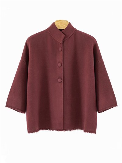 Chaqueta punto desflecada botones