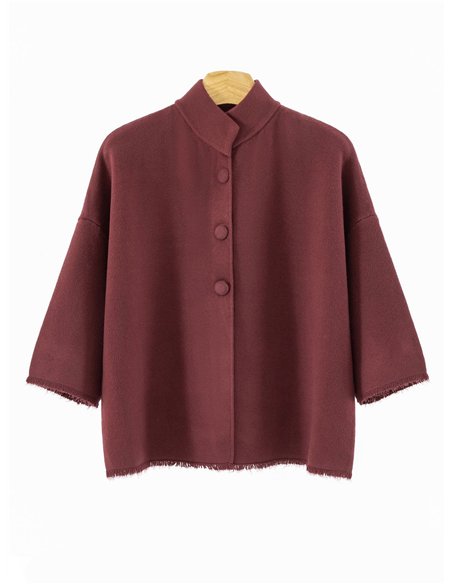 Chaqueta punto desflecada botones