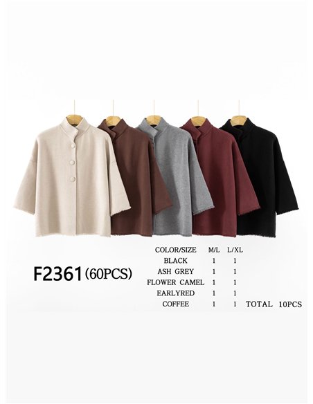 Chaqueta punto desflecada botones