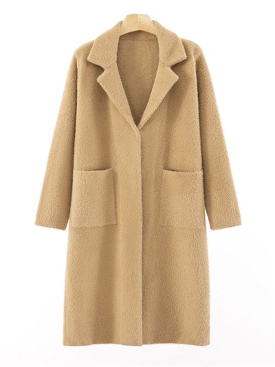 Abrigo largo punto pelo