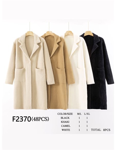 Abrigo largo punto pelo