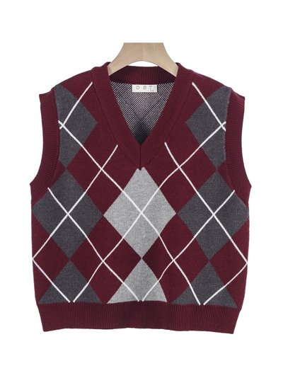 Chaleco punto cálido rombos