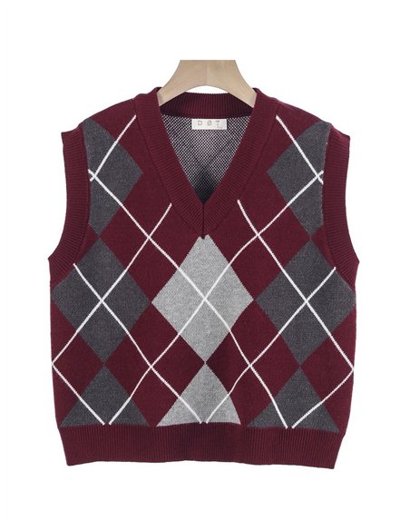 Chaleco punto cálido rombos