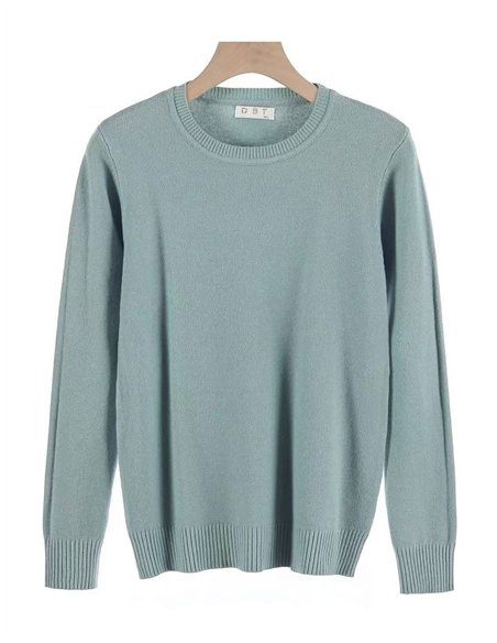 Jersey básico punto grueso cuello redondo