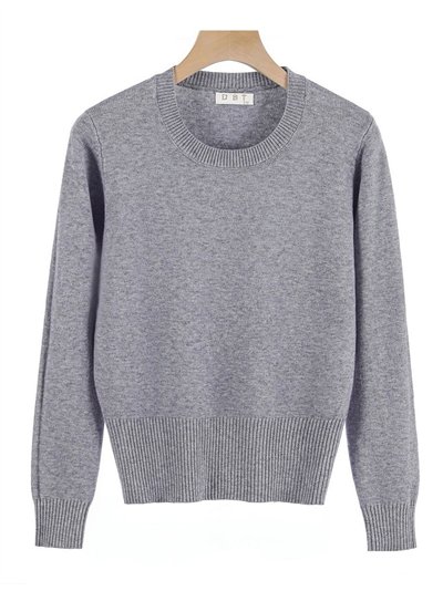 Jersey punto grueso cuello redondo