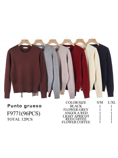 Jersey punto grueso cuello redondo 2