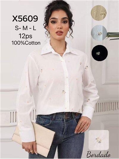 Camisa bordada florecitas 2