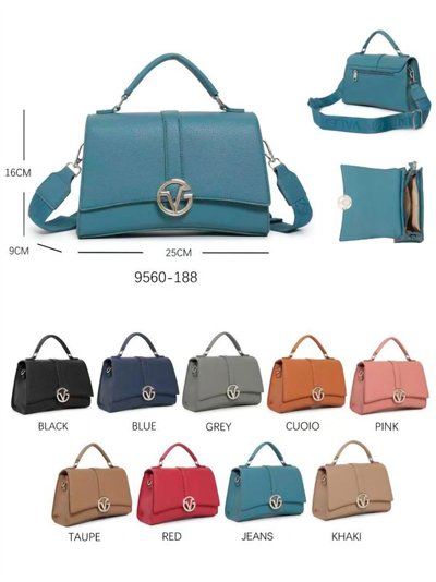 Bolso de mano con solapa de Botón, Cierre de Cremallera y Bolsillos Internos