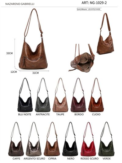 Amplio bolso de hombro tipo Hobo Bolsillos