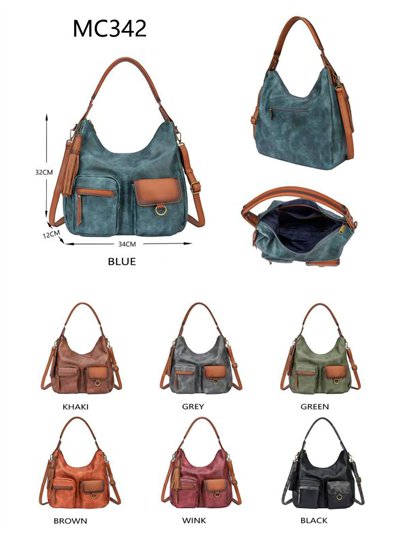 Bolso de hombro tipo Hobo Bolsillos