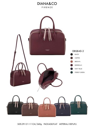 Bolso bowling contraste