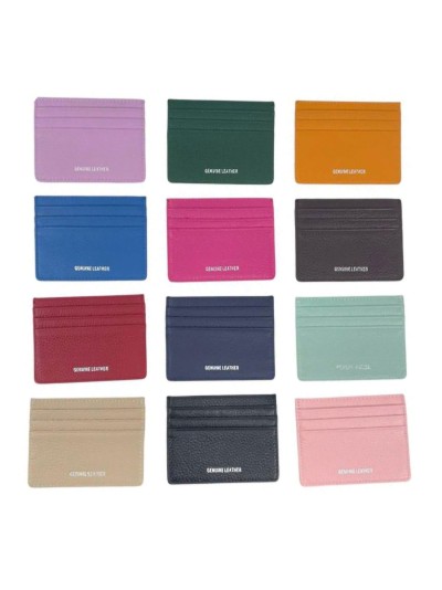 Tarjetero compacto de Piel con compartimentos