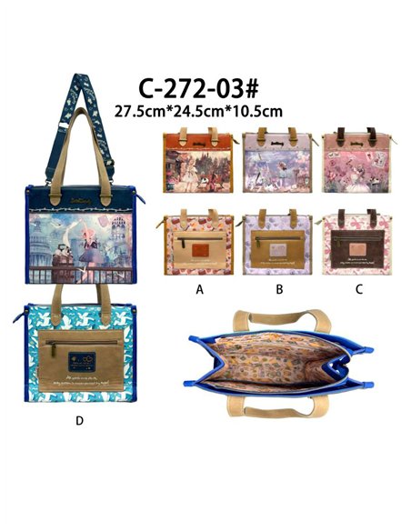 Bolso Shopper con Diseño de Muñeca