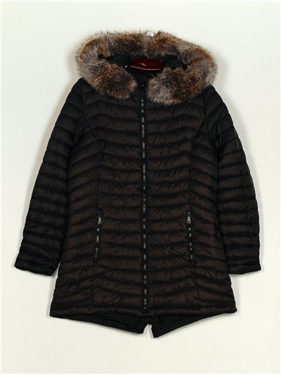 Parka reversible pelo capucha 2