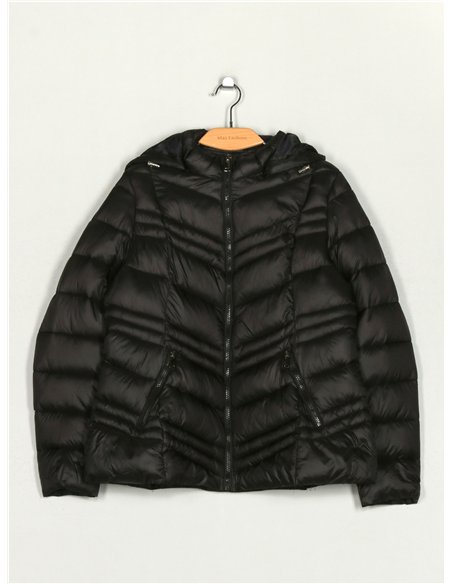 Chaqueta metalizada capucha