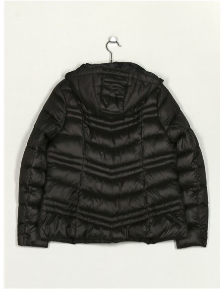 Chaqueta metalizada capucha