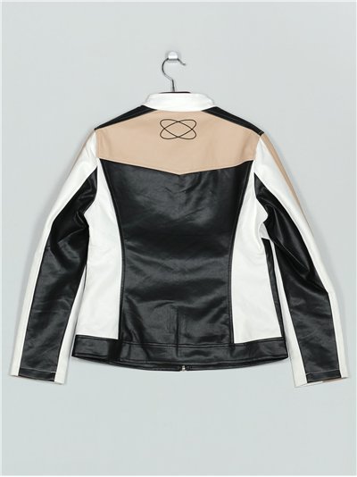 Chaqueta racing efecto piel 2