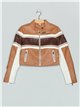 Chaqueta franjas efecto piel