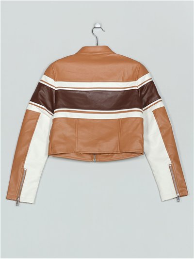 Chaqueta franjas efecto piel 2
