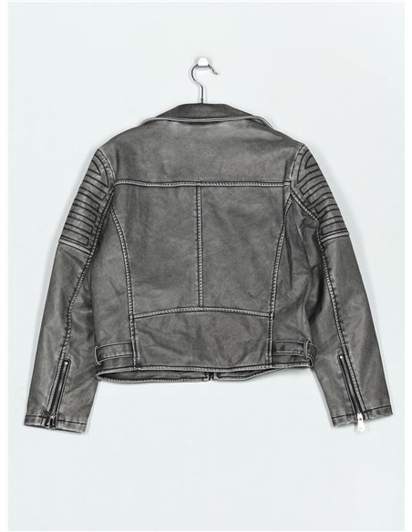 Chaqueta efecto piel