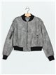Bomber combinada efecto piel