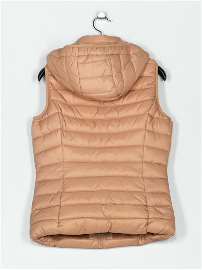 Chaleco acolchado capucha forro polar 2