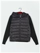 Quilted down puffer jacket with hood