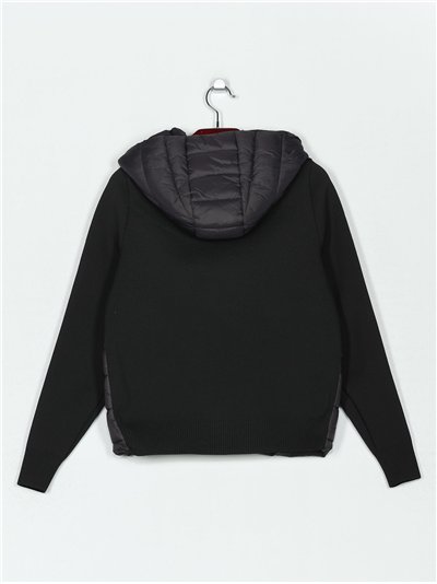 Chaqueta acolchado punto capucha 2
