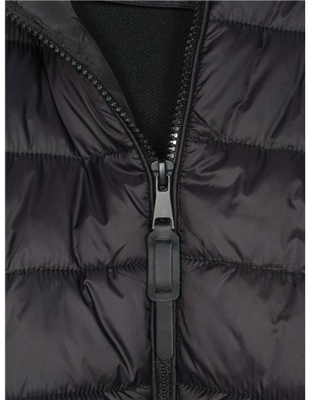 Quilted down puffer jacket with hood