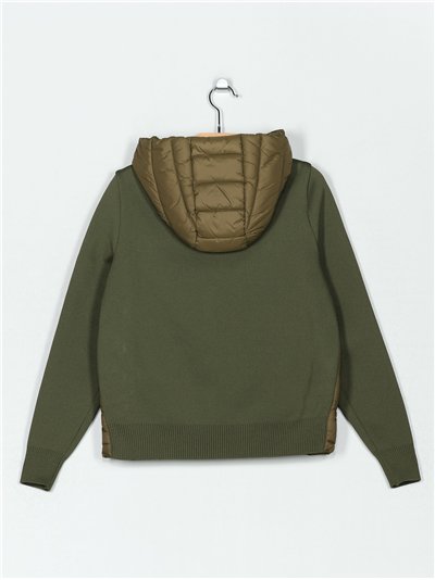 Chaqueta acolchado punto capucha 2
