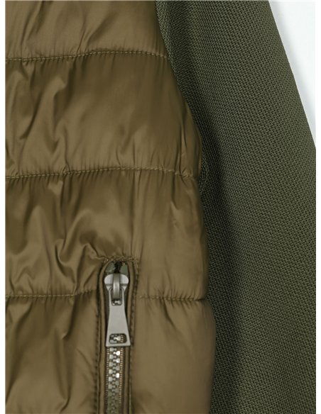 Chaqueta acolchado punto capucha