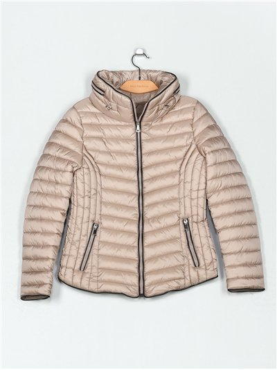 Anorak corto capucha plegable