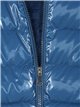 Fleece lined patent finish water repellent anorak with hood