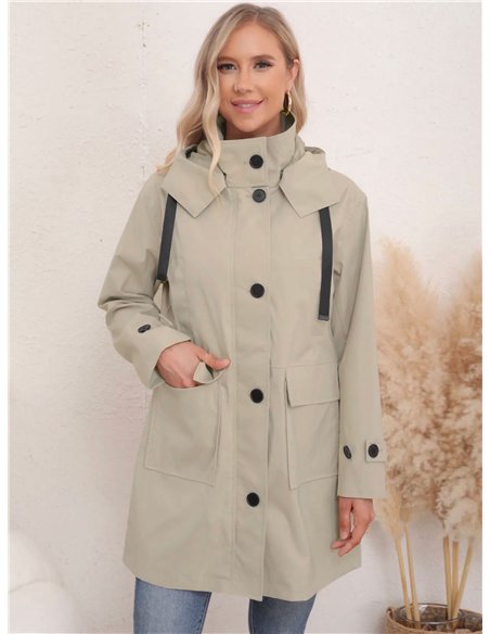 Parka amplia capucha
