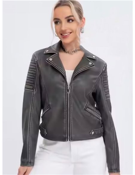 Chaqueta efecto piel