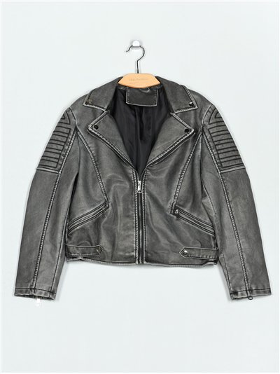 Chaqueta efecto piel