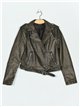 Chaqueta biker efecto piel