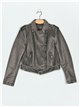 Chaqueta biker efecto piel