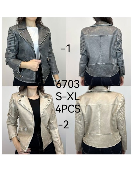 Chaqueta efecto piel