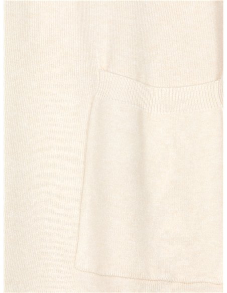 Jersey bolsillos talla grande cuello pico