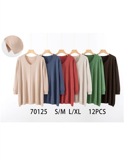 Jersey maxi cuello pico 2