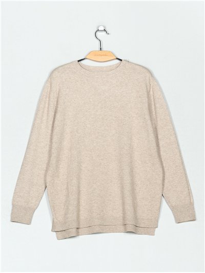 Jersey amplio soft detalle botones laterales