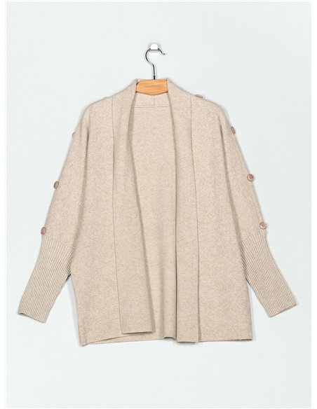 Cárdigan bolsillos talla grande