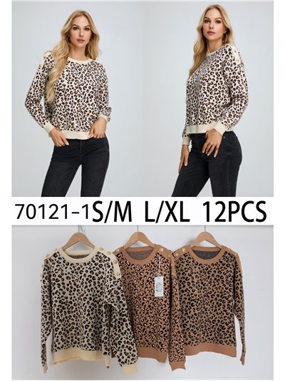 Jersey leopardo botones en hombros 2