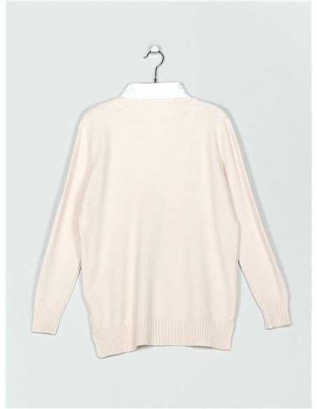 Jersey amplio efecto camisa